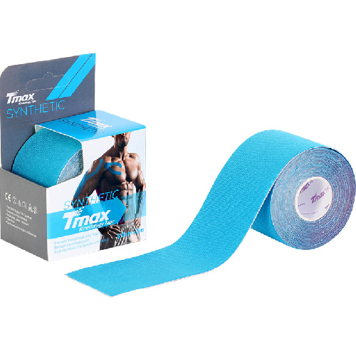 Тейп кинезиологический TMAX Synthetic, размер 5 см x 5 м, Цвет основной Голубой