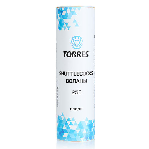 Воланы для бадминтона TORRES 250, нейлон/пробка, 6 шт