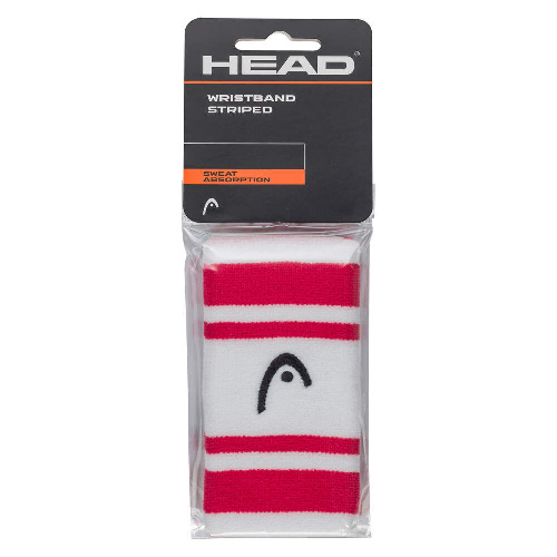 Напульсники HEAD 5&quot; striped, ширина 12,7 см, Цвет основной Бело-малиновый