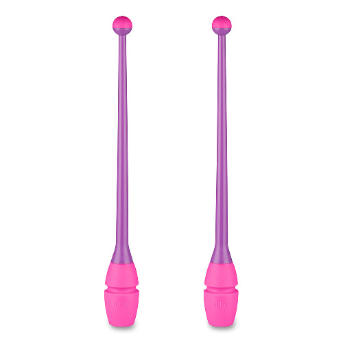 Булавы для художественной гимнастики INDIGO IN017, Цвет основной Фиолетово-розовый, Размер 36 см