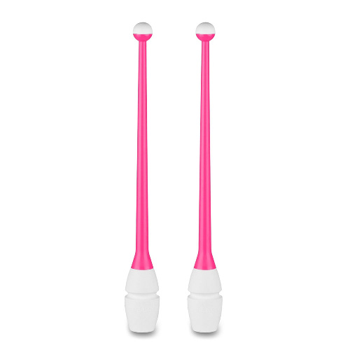 Булавы для художественной гимнастики INDIGO IN017, Цвет основной Розово-белый, Размер 36 см