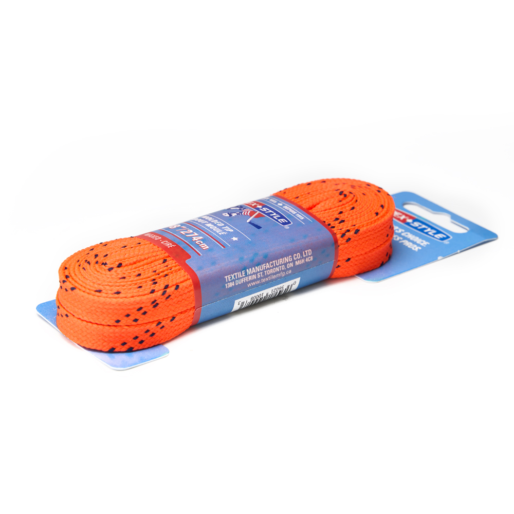 Шнурки для коньков Texstyle с пропиткой, Цвет основной Оранжевый, Размер 274см