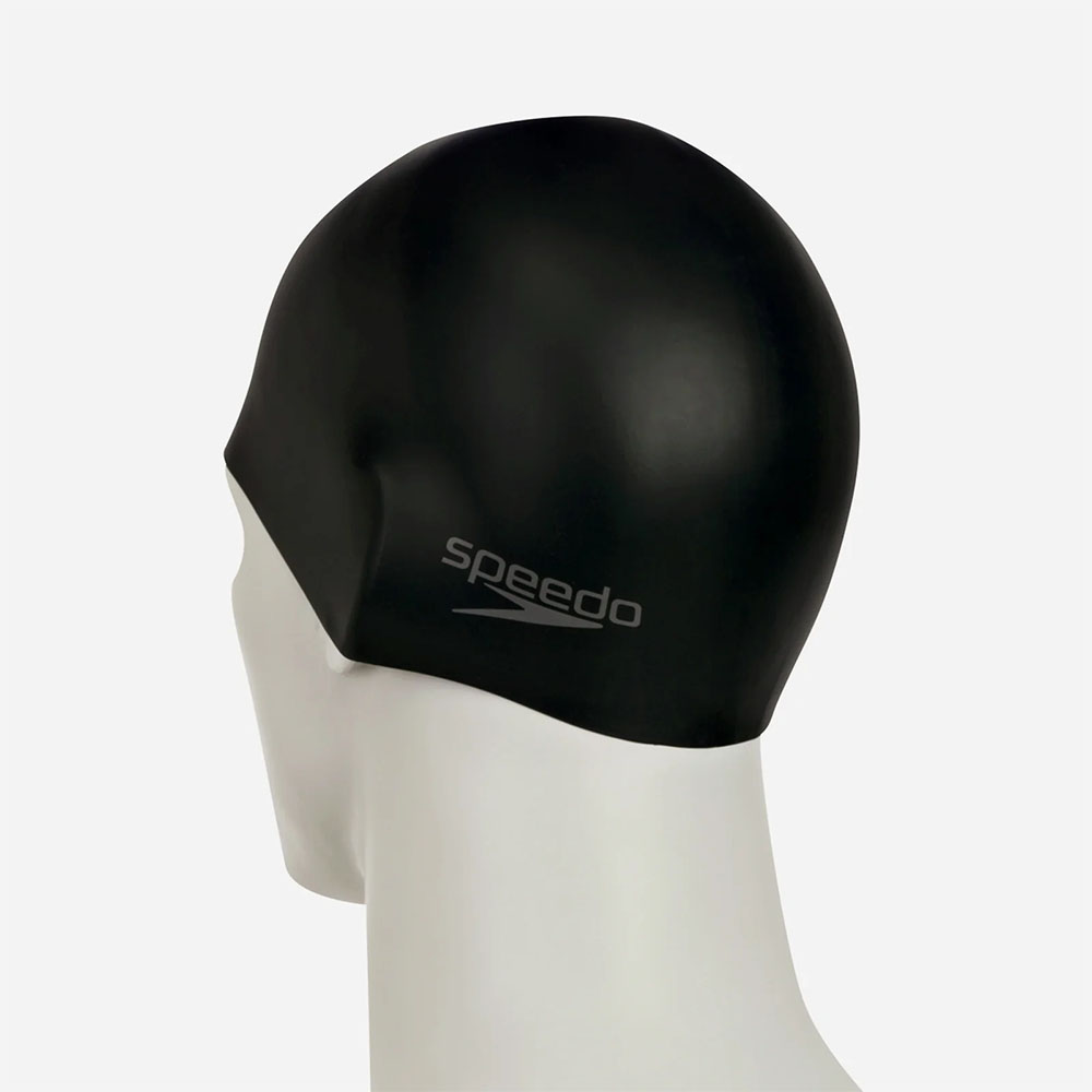 Шапочка для плавания SPEEDO Plain Molded Silicone Cap, Цвет основной Черный