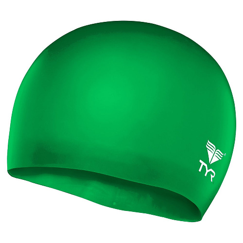 Шапочка для плавания TYR Wrinkle Free Junior Silicone Cap, подростковая, 10-16 лет, Цвет основной Зеленый, Размер junior