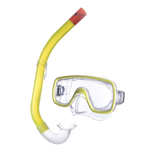 Набор для плавания SALVAS Kalua Set, размер взрослый, в сетчатой сумке, Цвет основной Желтый
