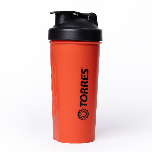 Шейкер спортивный TORRES, 600 мл, Цвет основной Ярко-оранжевый