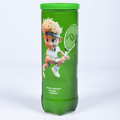 Мяч для большого тенниса детский NS Green, 3шт