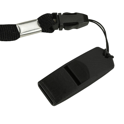 Свисток тренировочный JUMPfs, пластик, без шарика, черный