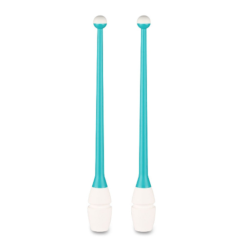 Булавы для художественной гимнастики INDIGO IN017, Цвет основной Бирюзовый, Размер 36 см