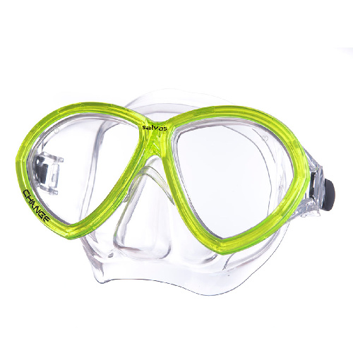 Маска для плавания SALVAS Change Mask, размер взрослый, Цвет основной Желтый