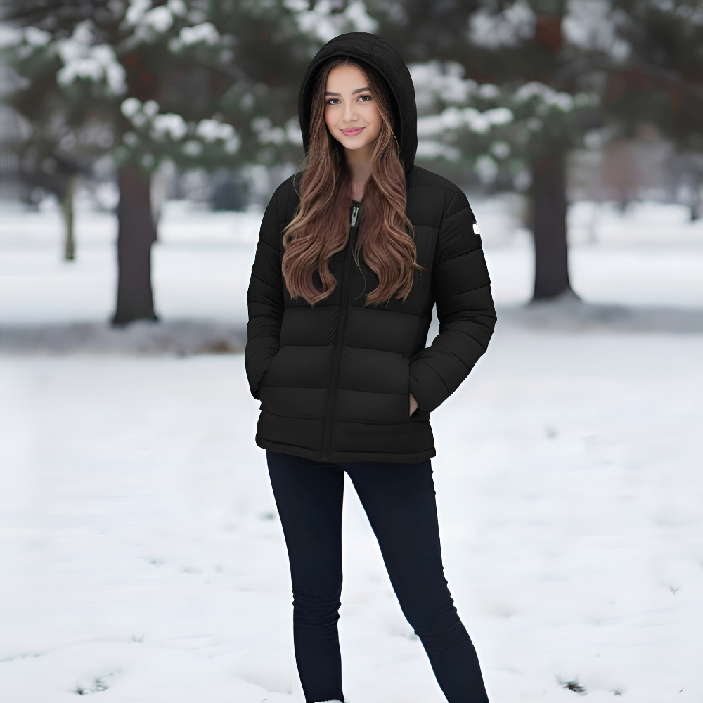 Куртка утепленная с капюшоном MIKASA, женская, Цвет основной Черный, Размер l