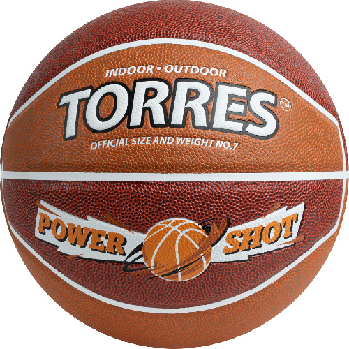 Мяч баскетбольный TORRES Power Shot, размер 7